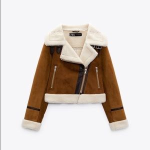 Zara Double Faced Jacket in Taupe Brown